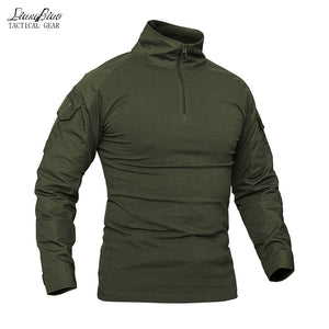 Airsoft Long Sleeve T shirt Cotton Army